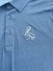 Heather Blue Polo 1771 Design
