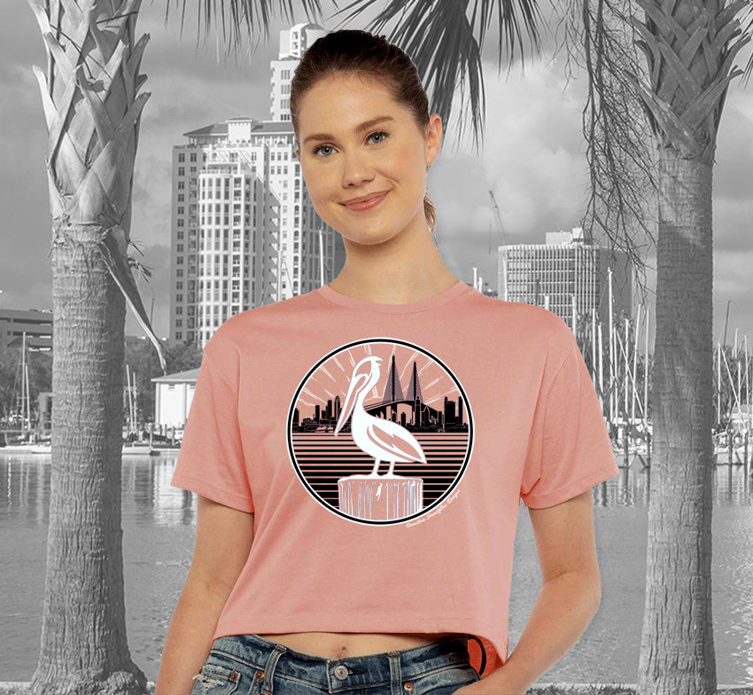 Petey in the Bay Women's Crop (Pink)