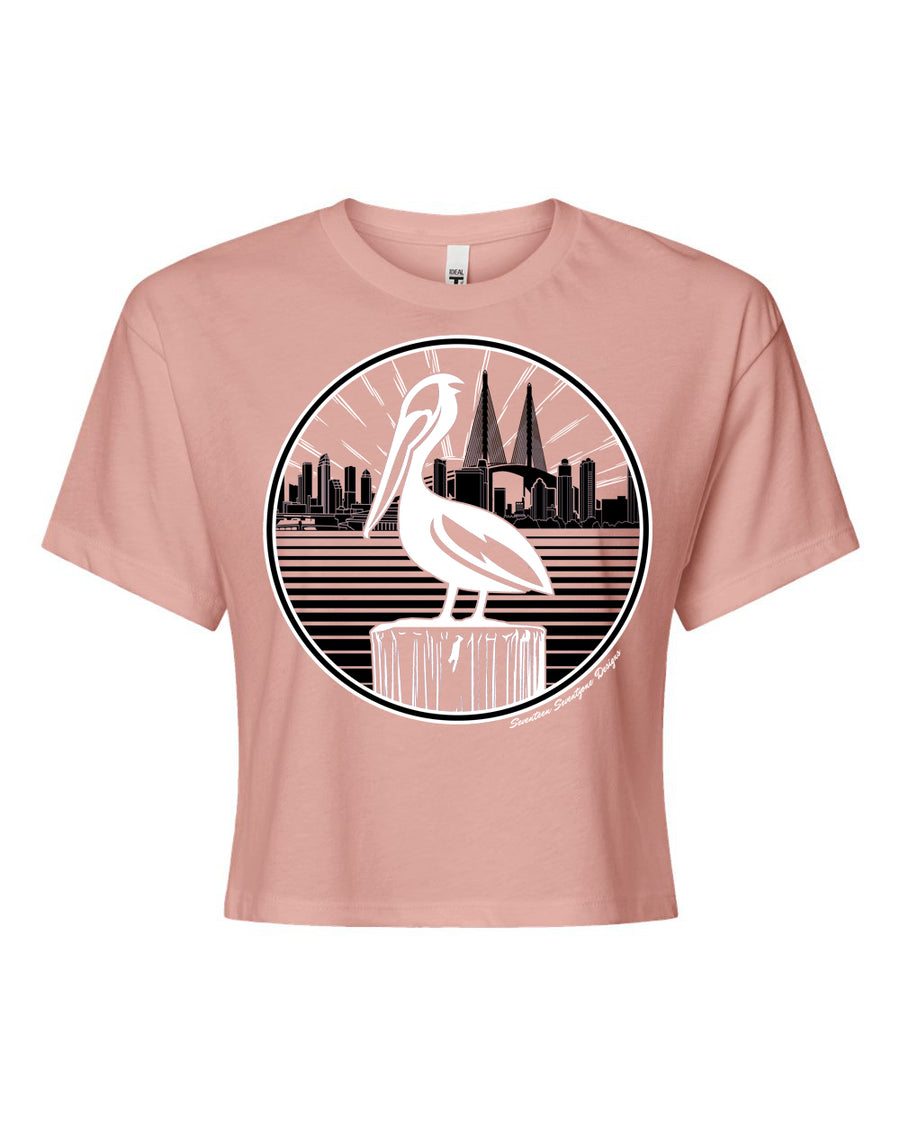 Petey in the Bay Women's Crop (Pink)