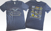 Navy Blue t shirt featuring 25 years of baseball in Tampa Bay history graphic - Keepin it local