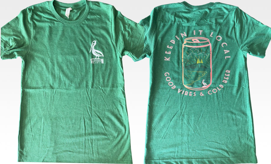 Green St. Petersburg Inspired Local T shirt featuring the Skyway Bridge -  Keepin it Local 