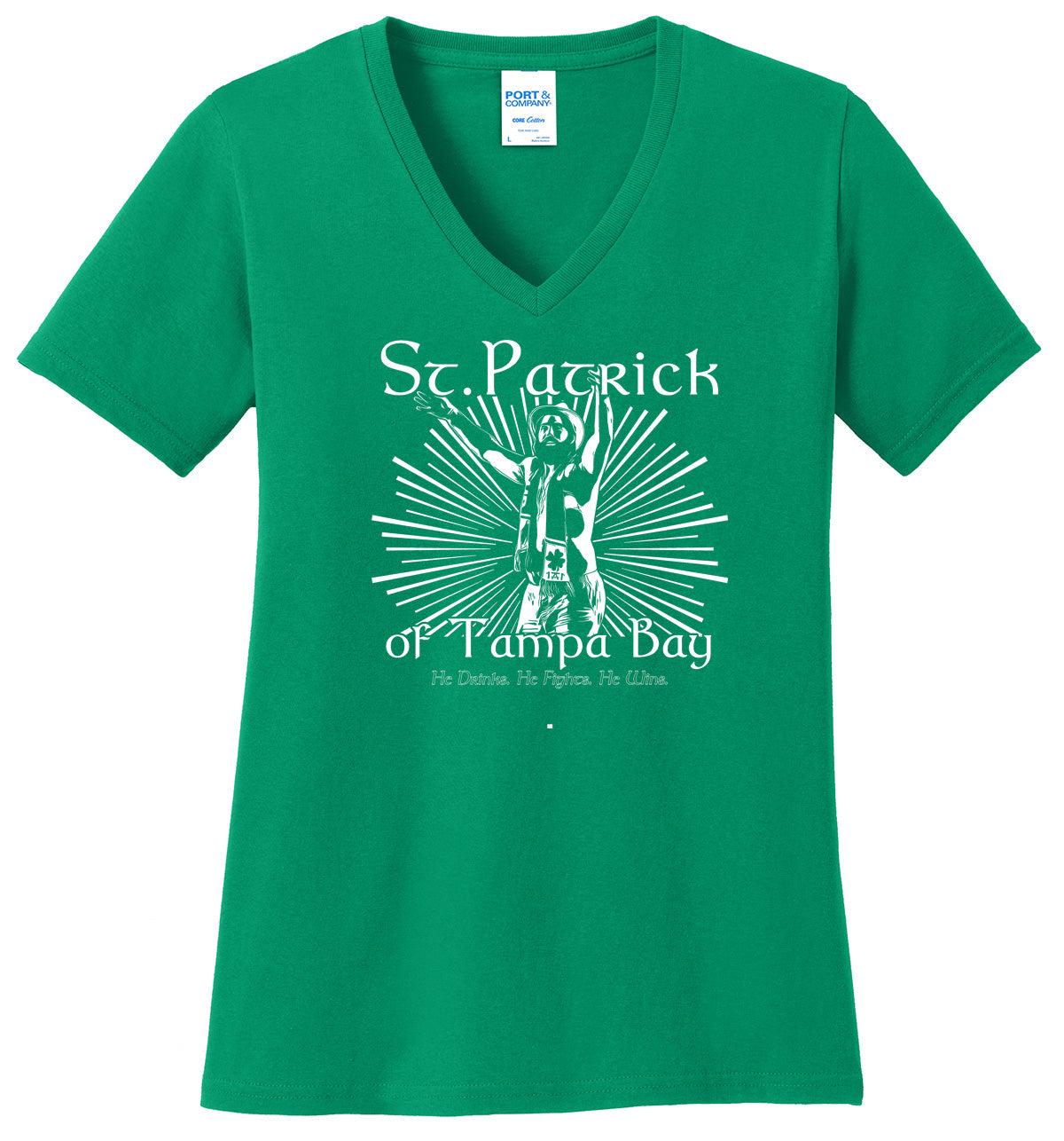 green shirt st. patrick day shirt featuring pat maroon of the tampa bay lightning locally made in st. pete st. petersburg